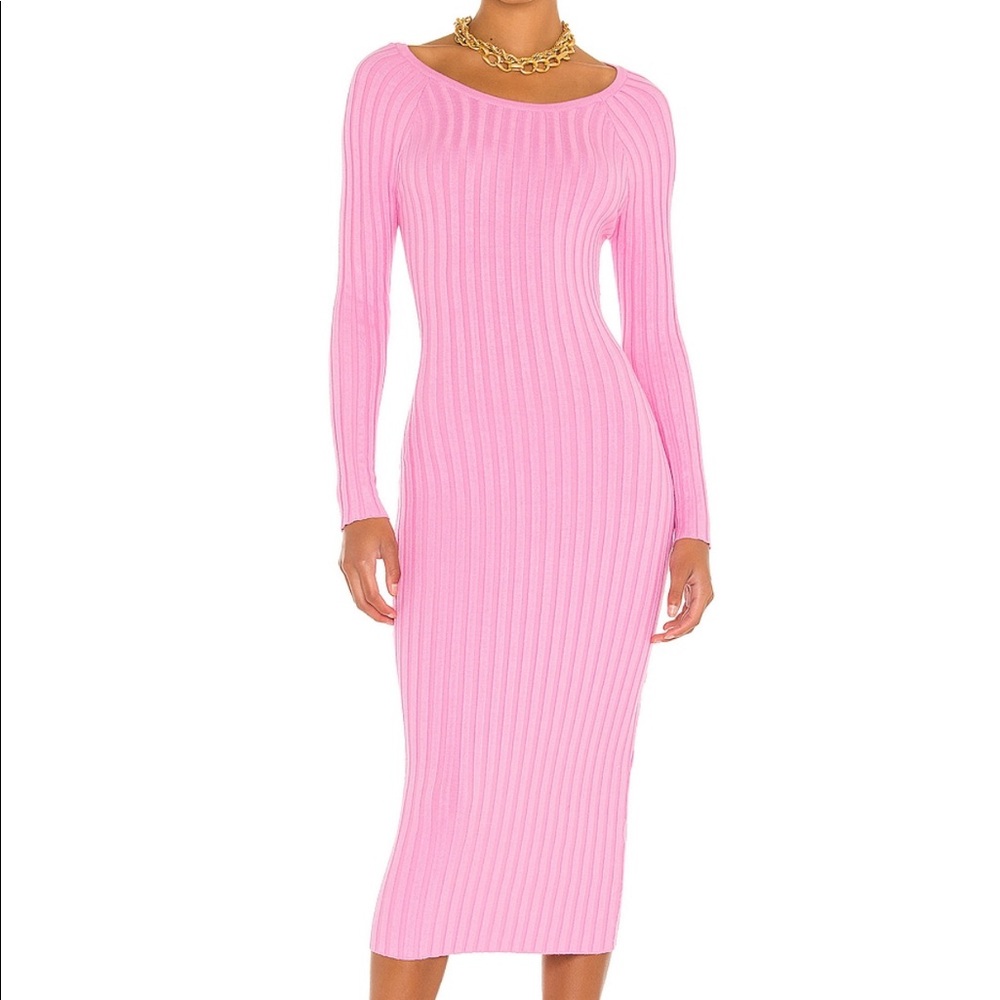 MORE TO COME pink knit dress